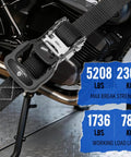 Heavy Duty Ratchet Straps 1.5 Inch By 15 Feet Locking S Hooks 5208 Lbs Break Strength High Tensile Polyester Webbing 4 Pack with working load limit
