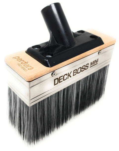 Deck Boss Mini 6 Inch Deck Stain Brush Applicator for water based and oil based coatings on wood concrete fences and siding