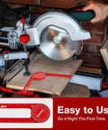 7.3 Inch Aluminum Miter Saw Protractor Angle Finder Tool with Sick Accuracy for Cutting Crisp Crown Molding Baseboard and Trim Corners, precise angle measurement in use.