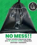 Bulk Pack Of 2000 Pet Waste Bags In Roll Format, Heavy Duty Pro-Grade Dog Poop Bags For Parks, HOAs And Residential Use, Dog Waste Station Bags Compatible With Poop Station Dispensers
