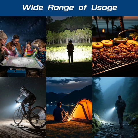 4 Pack Mini LED Flashlights With Straps, Aluminum Pocket Lights That Glow In The Dark, Water Resistant And Ultra Lightweight