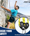 Beefy Heavy Duty Zip Line Pulley 8 To 13mm Climbing Pulley with durable aluminum and stainless steel bearings used in rock climbing.