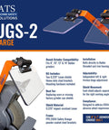 Heavy Duty Bench Grinder Eye Shield Kit Pair Fits 8 To 14 Inch Baldor Grinders showing Lexan shields with orange brackets.