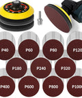 Turn Your Grinder Into A Beast Sander With This 5 Inch 114-Piece Sanding Disc Set For Wood And Metal Polishing, multiple grits and pad shown