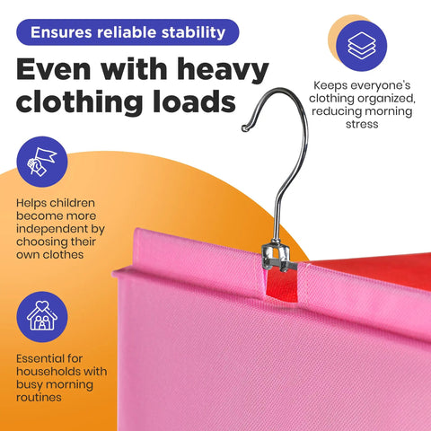 Hella Practical Weekly Laundry Organizer For Kids Featuring Six Spacious Bamboo Shelves To Stack Daily Outfits Ditch The Morning Hustle And Keep Small Closets Looking Fresh