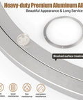 20 Inch Heavy Duty Aluminum Alloy Lazy Susan Turntable Bearing with brushed surface treatment for durability and smooth rotation.