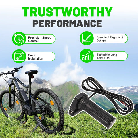 36V Electric Bike Throttle With Cruise Control Button And Twist Grip For DYU D3F D2F C3 C4 Ebikes And Jetson Bolt Pro Atlas 250 Watts Replacement Controller Part Perfect For Replacing Worn Or Malfunctioning Throttles Plug And Play Friendly