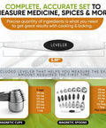 Magnetic Measuring Cups And Spoons Set With Heavy Duty Stainless Steel N45 Magnets BPA Free Fits In Spice Jars For Quick Bake Sessions