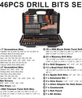 All In One 246 Piece Drill Bit And Screwdriver Bits Set For Wood Metal Masonry And Cement With Durable Orange Case