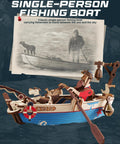 3D Wooden Puzzle For Adults Gravity Swing Ocean Fisher Model Kit With 161 Pieces No Fuss Setup Maritime Boat Craft showing single-person fishing boat