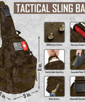 All In One Emergency Survival Gear Kit With First Aid Essentials crossbody bag with tactical features and compartments