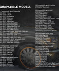 Compatibility list for Carbon Fiber Bullet Antenna Topper With 9 Screws For Cars Trucks And SUVs, showing supported models