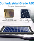 Keep Your Rig Powered Up With This Top Shelf 12V 10W Solar Battery Charger Panel Kit For Cars Trucks Rvs Boats Motorcycles Straight Up Plug Play Setup Delivers Smooth Reliable Power No Brainer For Outdoor Adventures solar panel on a boat, ABS material, flexible design details.