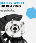 Rear Left Wheel Hub Bearing Steering Knuckle Assembly 698-413 Swap-In Ready Direct Fit Replacement for 2006-2010 Ford Explorer