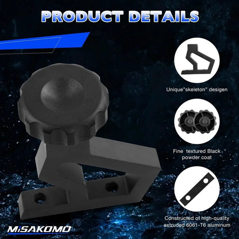 Beefed Up High Lift Jack Hood Mount For Jeep Wrangler JK 2007 To 2018 Off Road Jack Bracket Kit Black Lightweight Aluminum Alloy