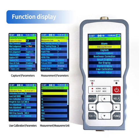 Digital Force Gauge With S Type Load Cell 0 To 2 Tons Capacity High Precision Force Measurement Real Time Display For Mechanical Testing Tensile And Compression Applications And Quick Data Readouts, handheld display