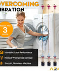 Heavy Duty Washer Suspension Rod Damper Kit For Top Load Models Replacement Set Of 4 displayed next to a woman using a washer