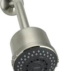 Multifunctional Showerhead With Brass Arm And Flange One Half Inch NPT UltraSteel Finish Three Spray Modes Full Aerated Massage Easy Clean