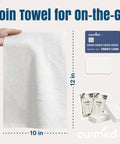 On The Go Mini Water Activated Towel Tablets, Disposable Washcloths That Expand With Water, Individually Wrapped, 12x10 Inch Size Shown