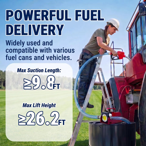 Heavy Duty Diesel Fuel Transfer Pump Kit 10 GPM Speed. 12 Volt Self Priming Shurflo Style Gasoline Diesel With Automatic Shut Off Nozzle Hose For Tractor Tank Farm Truck Oil Line