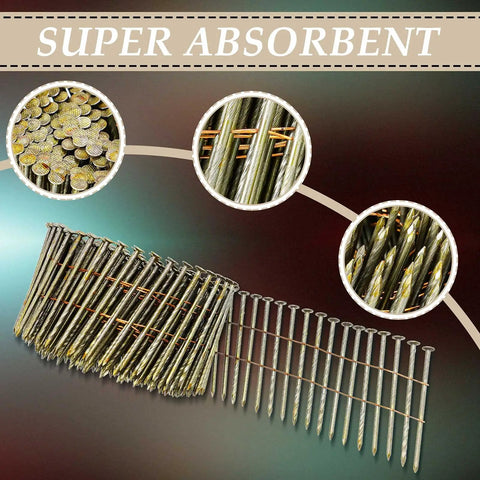 3600 Count Siding Nails 2 Inch 15 Degree Wire Collated Coil Nails For Sheathing Decking Fencing Replacement Parts