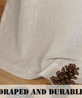 Light Filtering Linen Textured Curtains For Living Room OpenWeave Angora Drapes 2 Pack 52x54 Rod Pocket Privacy Panels close-up