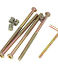 Heavy Duty M6 X 110Mm Socket Cap Bed Mounting Bolts And Nuts Replacement Kit For Crib Furniture Fix with hex key and hardware.