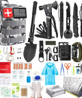 251 Piece Survival Gear Kit With MOLLE Compatible Bag And Emergency Tent For Earthquakes, Outdoor Adventures, Hiking, Hunting And Emergency Prep