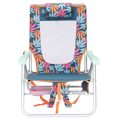 Ultra Premium Outdoor Lounge Chair With Smooth Slide Tray For Poolside Lay Back Vibes And Backyard Hangouts Modern Effortless Setup All Weather Patio Daybed, front view with tropical design and steel frame.