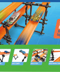 Epic Track Building Kit For Hot Wheels, Model Trains, And Marble Runs 20 Pack Build Elevated Custom Tracks With Easy Connectors In Use