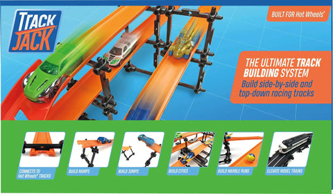 Epic Track Building Kit For Hot Wheels, Model Trains, And Marble Runs 20 Pack Build Elevated Custom Tracks With Easy Connectors In Use