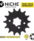 Front 14T drive sprocket, part of Drive Sprocket Chain Combo For Banshee 350 YFZ350, steel build, enhanced for 1989-2006 models.