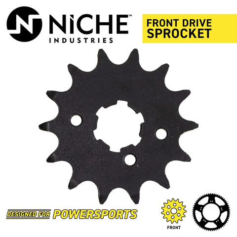 Front 14T drive sprocket, part of Drive Sprocket Chain Combo For Banshee 350 YFZ350, steel build, enhanced for 1989-2006 models.