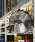 24 Inch Industrial Wall Mount Fan With 3 Speed Beastly High Velocity Air Delivery Up To 7600 CFM for warehouse shelving.