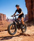 Powerful 1000W Fat Tire Electric Bike For Adults And Teens, 20 MPH Top Speed, 20x4 Fat Tires, Removable 10.4Ah Battery, USB Charging Port, 7-Speed Mountain And Commuter Ebike, Four Bikes In One For City, Trail, Snow And More on desert trail