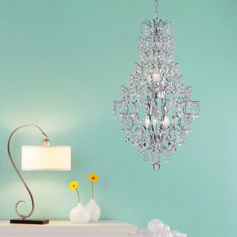 Crystal Raindrop Pendant Chandelier With Adjustable Chain For Dining Room Living Room Bedroom Bath, Modern Glass Crystal Light Fixture