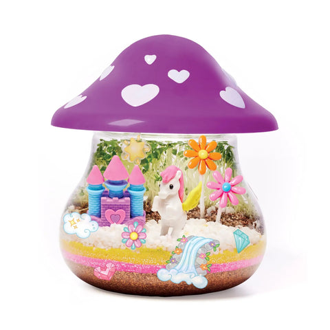 Plant And Grow Unicorn Forest Terrarium Kit For Kids With Unicorn Figures, STEM Learning Toys, Screen Free Summer Crafts And Fun For Girls Ages 6 And Up, Easy Build Unicorn Garden Lab For Creative Play mushroom terrarium