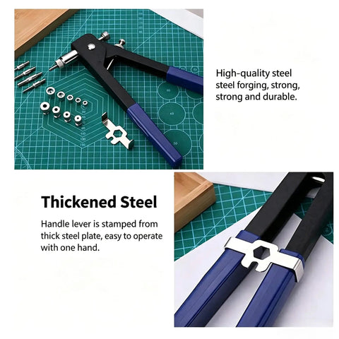Rivet Nut Setter Kit With 430 Rivet Nuts, Five Sizes From 6-32 To 5/16-18, Includes Easy Install Tool, Built Tough For Metal, Wood, Plastic And Marine Projects, thick steel handle