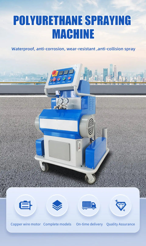 Beast Grade PU Foam Sprayer Machine For Large Construction Projects With Customizable Models on rooftop with city view