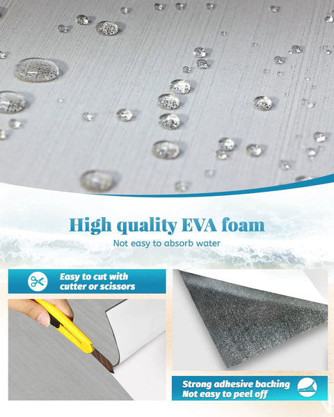 Water-resistant EVA Boat Flooring Decking Sheet No Slip Grip Marine Deck Carpet Self Adhesive Easy Install Comfort Floor Mats
