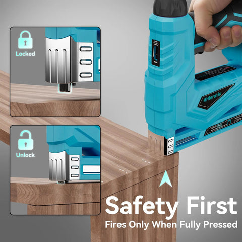 Heavy Duty 2 In 1 Cordless Brad Nailer And Stapler Combo With 18 Volt Battery No Sweat Upholstery And Diy Woodworking Smooth Operator Includes 2000 Staples And 18 Gauge Nails For Pros