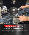 Pro Grade 4 Inch Rotary Table for Milling Machines 100mm with Horizontal and Vertical 4 Slots in precise setup during operation