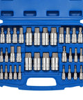 33-piece Master Hex Bit Socket Set With Quarter, Three Eighth, And Half Inch Drives in case, SAE and Metric, CR V and S2 alloy