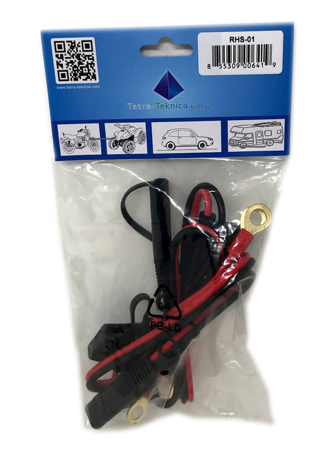 12V Ring Terminal Harness With Fused 2 Pin Quick Disconnect Plug For Bike And Snowmobile Heated Gear 2 Feet Long 16 Gauge Copper Wire 10 Amp Fuse 2 Pack in packaging