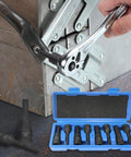 Eight Piece Impact Torx Socket Set With One Half Inch Drive Cr-Mo Steel Bits T30 Through T80 in case and in use