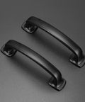 Arch Cabinet Pulls 3 Inch Matte Black Solid Zinc Die Cast 10 Pack Flat Square Curved Drawer Handles For Kitchen Cabinets