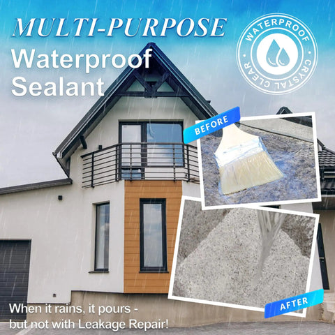 Clear Waterproof Sealant For Indoor And Outdoor Use Transparent Leak Repair Coating That Fixes Cracks On Walls And Roofs