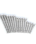 Pro Grade Durable Stainless Steel Archery Insert Arrow Points 4.2mm Glue In 24 Pack With 60 80 100 And 120 Grain Options For 4.2mm Arrow Shafts Field Points For DIY Hunting And Target Practice arranged in a row