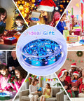 Kids Drone For Indoor And Outdoor Fun 2026 Upgrade With LED Lights shown as ideal gift in various holiday settings