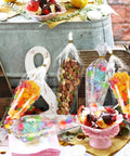 Cone Shaped Treat Bags For Popcorn And Snacks Pack Of 500 Clear Heat Resistant Pouches filled with colorful candies